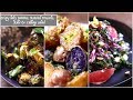 Crispy Baby Potatoes,  Roasted Brussel Sprouts, & Kale & Cabbage Salad