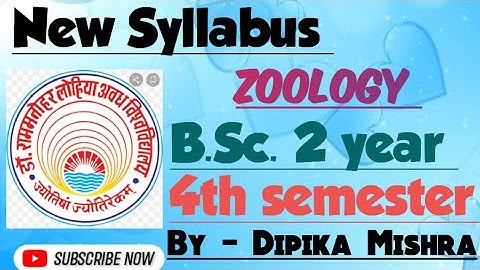 B.Sc. 2nd Year 4th Semester Zoology Syllabus || 4th Semester B.Sc. 2year zoology ||Zoology Syllabus|