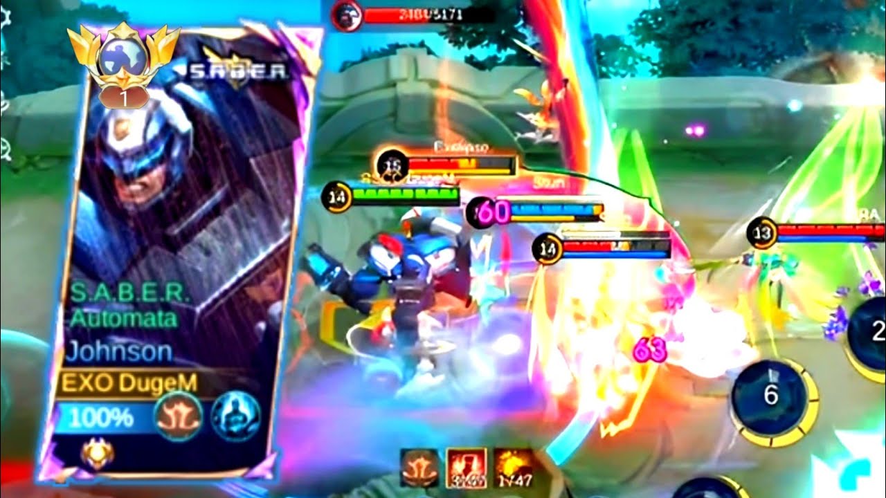 CARA MAIN JOHNSON ROAM MODE GRABCAR‼️AUTO MENGGILA JOHNSON SCARKING - Mobile Legends