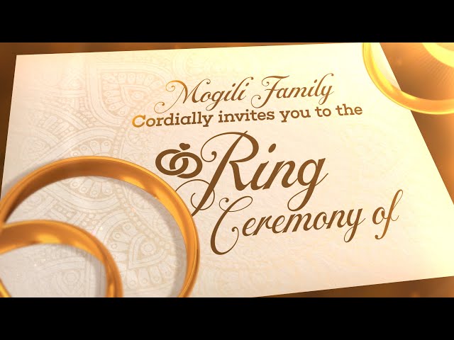 Engagement or Ring Ceremony Invitation Card 08 - Suavasar Invites