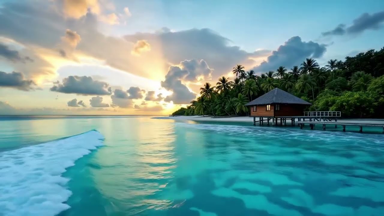 3HOUR Bossa Nova Jazz at Sunset 🌅 Luxury Beachfront Resort | Relaxing Chill Music 4K