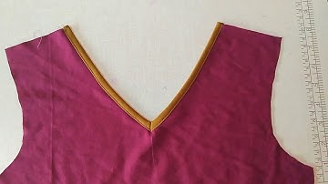 #71 Hướng Dẫn May Viền Bọc Cổ Tim/ May  Viền Áo Cổ Tim