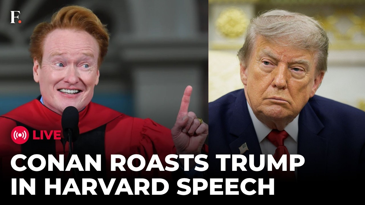 'I Am Also Suing Harvard': Conan O'Brien Mocks Trump at Fiery Harvard Speech | LIVE thumbnail