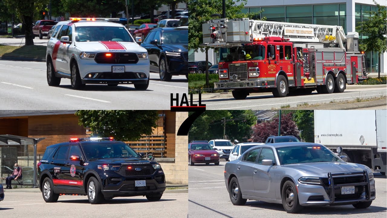 Emergency Vehicles Responding - Structural Collapse on Vancouver/Burnaby Border