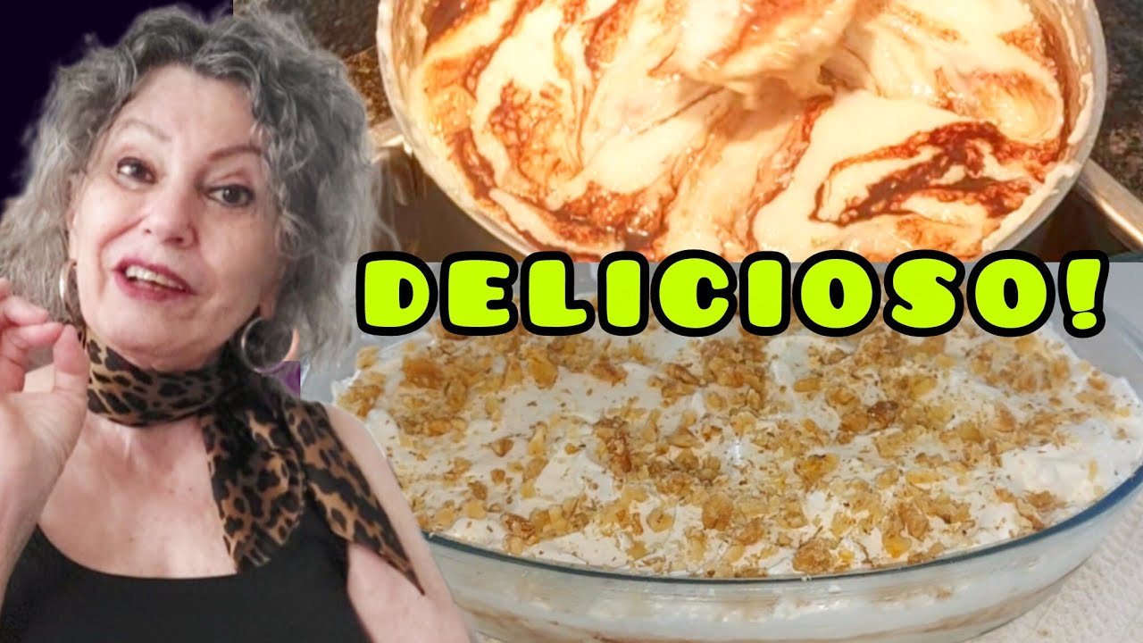 MANJAR MESCLADO COM CÔCO E NOZES. Muito diferente de tudo oque você já comeu de sobremesa!