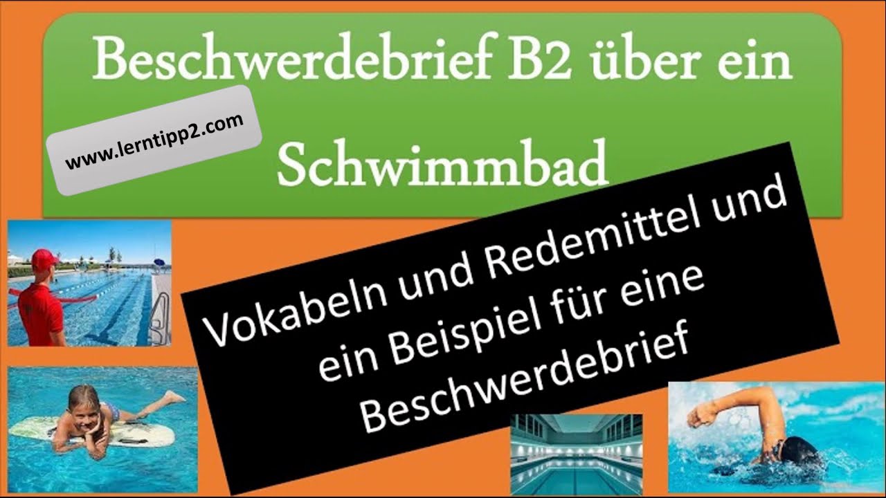 Beschwerdebrief B2 über ein Schwimmbad