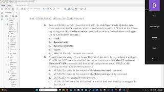The CCNA Journey - Chapter 8 and 9 - Review of VLANs/STP - Part 3 - QUIZ