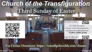 Transfiguration Church: Third Sunday of Easter