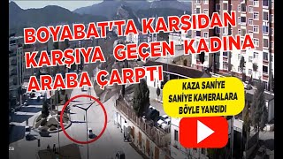 Boyabatta Karşıdan Karşıya Geçen Kadına Araba Çarptı