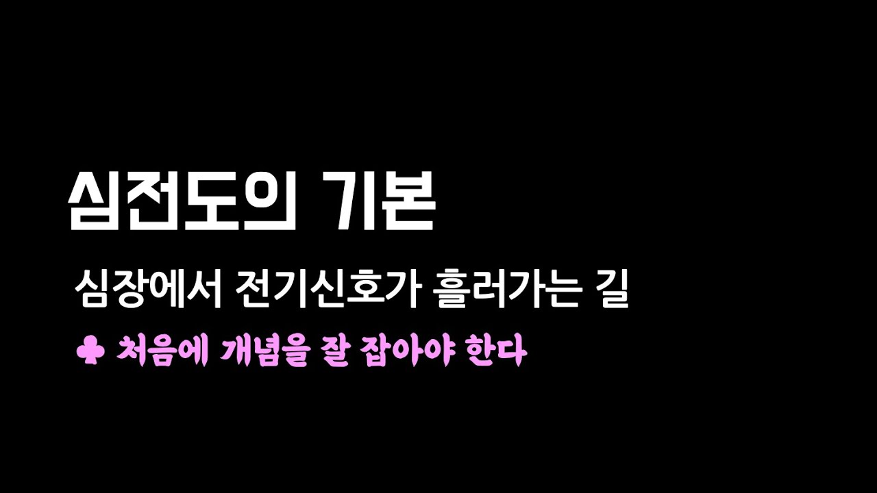 1강 - 심전도는 심장에서 전기신호가 흐르는 것을 감지하는것