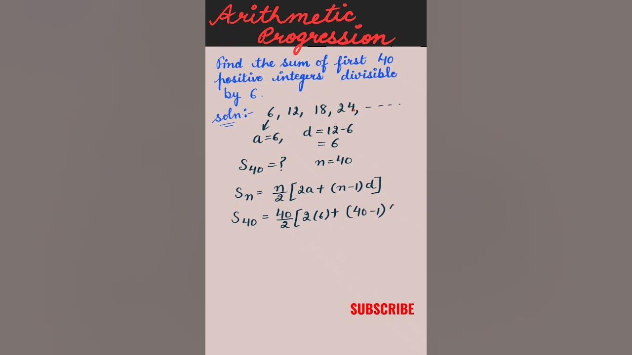 Find The Sum Of First 40 Positive Integers