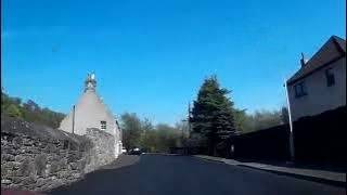 Spring Road Trip Drive With Bagpipes Music On History Visit To Low Valleyfield West Fife Scotland
