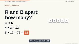 Permutations and Arrangements and Combinations | Six Minutes: Waterloo Fermat Contest, Part 17