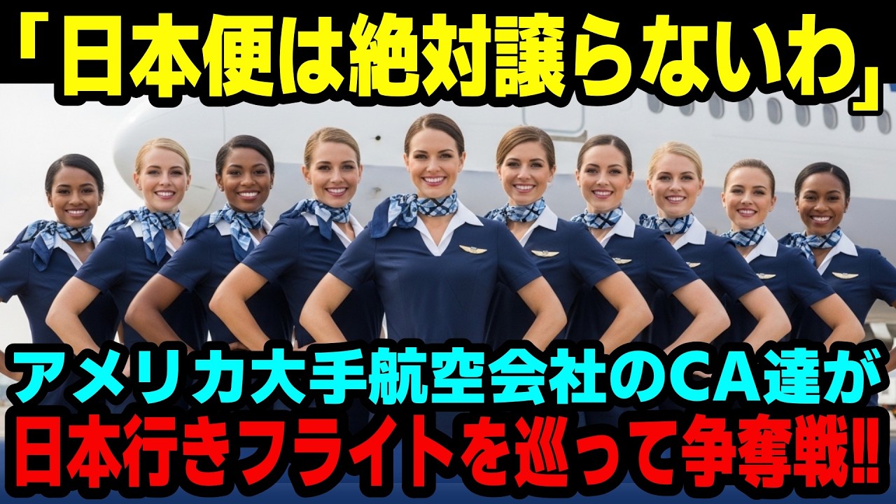 【海外の反応】「日本人は別格よ…」アメリカ大手航空会社のCA達が日本行きのフライトにどうしても搭乗したがる理由に世界が騒然