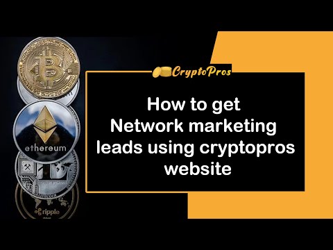 How to get Network marketing leads using cryptopros website