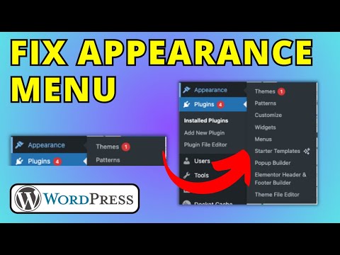 How To Fix Missing Appearance Menu In WordPress Admin