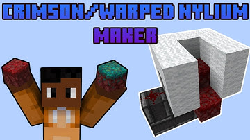 Minecraft | How To Make a Crimson/Warped Nylium Maker in under 2 minutes! 1.16+ - Java and Bedrock