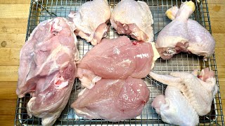 How to Break Down a Whole Chicken | 1 Chicken = 2 Meals + Homemade Chicken Stock | Part 1