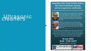[2022] - The value of ultrasonic cleaning and low temperature sterilization