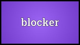 Blocker Meaning