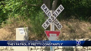 Train hits homeless man sleeping on tracks outside downtown Omaha