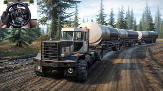 Download Lagu Edison L750 - Hauling Multiple Tankers Through Muddy Terrain | SnowRunner | Logitech G29 | #1044 MP3