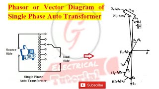 7. Phasor or Vector Diagram of Single Phase Auto Transformer