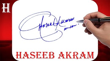 Haseeb Akram Signature Style - H Signature Style - Signature Style of My Name Haseeb Akram