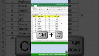 Two Quick Shortcuts to Switch Sheets in Excel Shorts