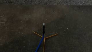 3D Printed Stomp Rocket MKII test (slow motion)