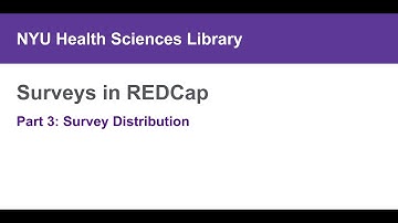 Surveys in REDCap, Part 3: Survey Distribution