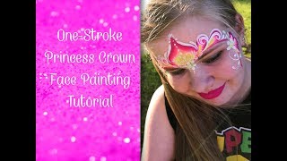 One Stroke Princess Crown (Face Painting Tutorial)