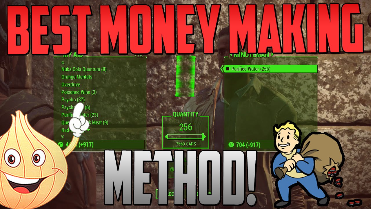 Fallout 4: Best Way To Earn Bottle Caps | Fastest Way To Make Money!