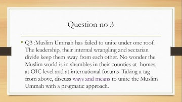 CSS Current Affairs Paper 2022 p3