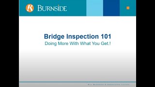 Ontario Public Works Connects - Bridge Inspection and Maintenance 101