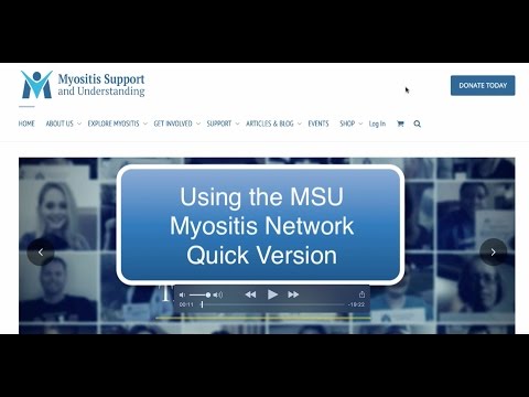 Using MSU Myositis Network Quick Version