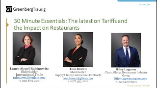 30 Minute Essentials: The Latest on Tariffs and the Impact on Restaurants