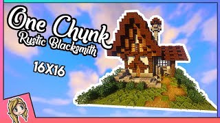 Minecraft One Chunk Build [Tutorial] Medieval Blacksmith! (WORLD DOWNLOAD)
