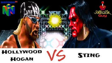 Hollywood Hulk Hogan VS Sting WCW / NWO Revenge N64 RetroPie Guy Gameplay On Raspberry PI 4 & 400