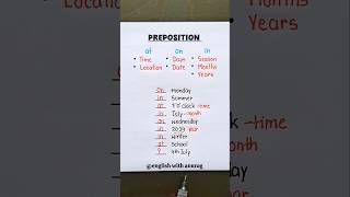 Preposition | English Grammar Lessons 🔥