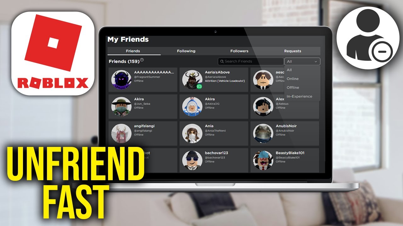How To Unfriend People On Roblox FAST YouTube 