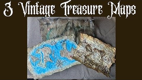 Experiment Series Painting 3 Vintage Treasure Maps, Easy Project!