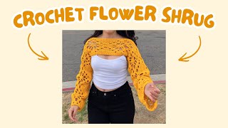 How to Crochet a Flower Shrug | Easy Step-by-Step