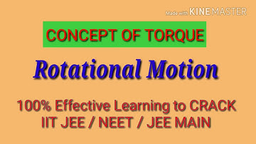 Rotational Motion (5)| Concept of TORQUE/Numericals Solving for IIT JEE/NEET/JEE MAIN.