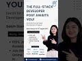 Join Our Full-Stack Development Batch from 22nd August