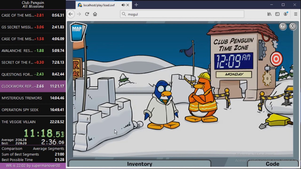 Club Penguin All Missions Speedrun 