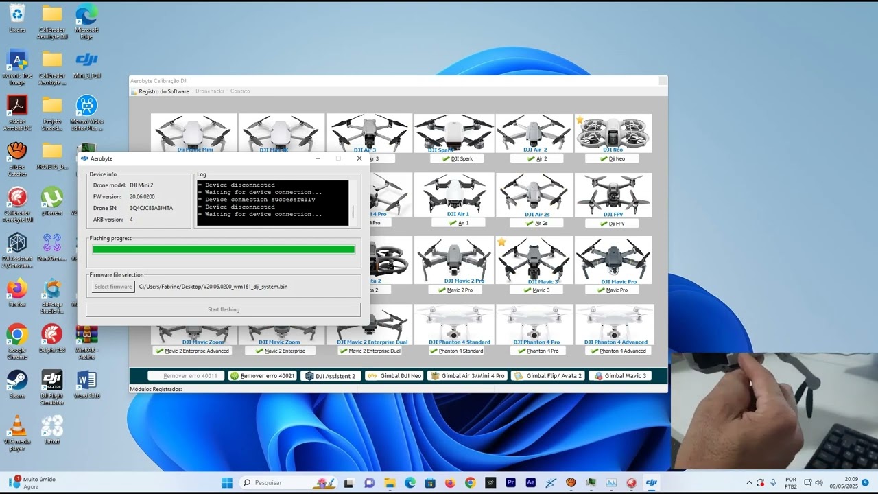 Calibrar Gimbal drone DJI