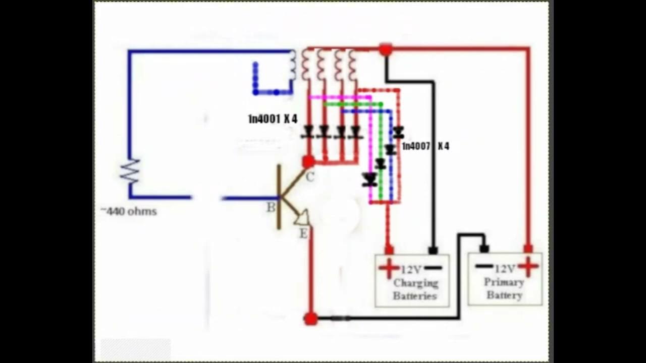Force Charge Solid State Generator Bedini Diagram Schematic - YouTube