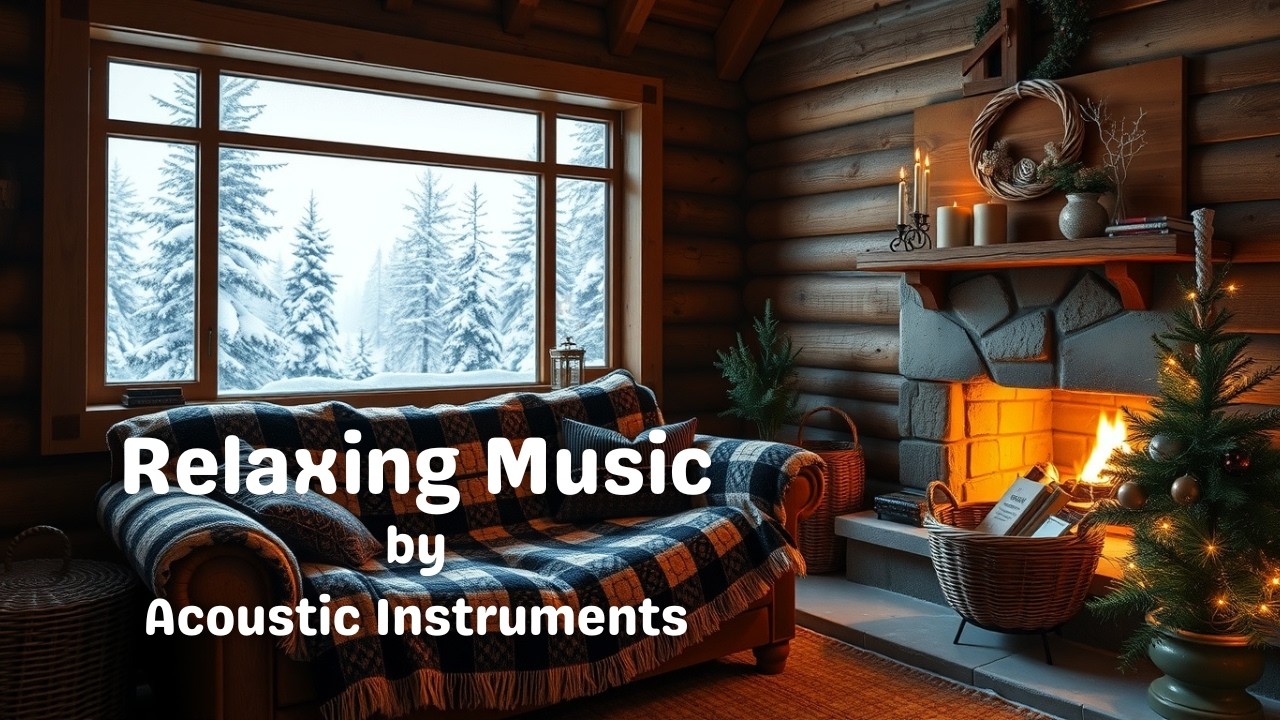 Relaxing Guitar Music for Snowy Day Ambiance - Cozy Acoustic Instrumental Melodies
