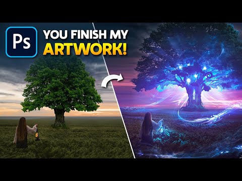 YOU Finish My ARTWORK | Photoshop Challenge S1 EP2